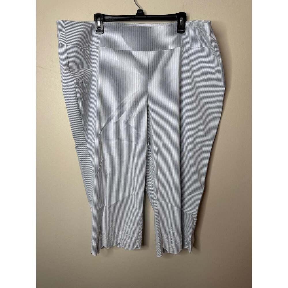 Zac & Rachel Women's Blue and White Trousers
